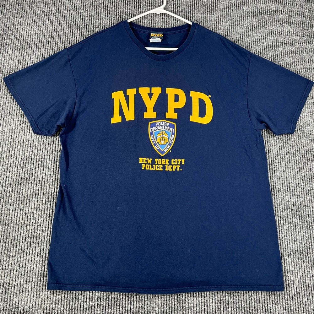 Official NYPD Shirt Adults Size XL Extra Large Navy Blue Short Sleeve T New York